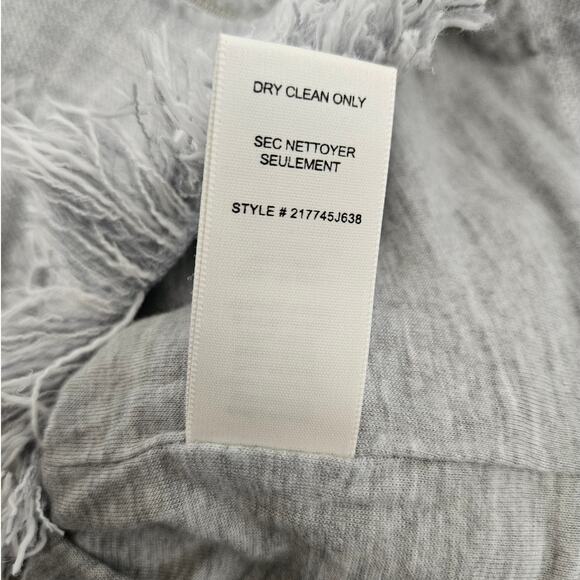 Rebecca Taylor Gray Tweed Blazer Jacket sz 4 Fringe Cropped Full Zip Preppy - Picture 5 of 6